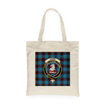 Canvas Tote Bags Royal Scottish Home Ancient Clan Badge Tartan Plaid Tote Bag - Scotstee Shop