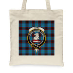 Canvas Tote Bags Royal Scottish Home Ancient Clan Badge Tartan Plaid Tote Bag - Scotstee Shop