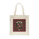Canvas Tote Bags Royal Scottish Hopkirk Clan Badge Tartan Plaid Tote Bag - Scotstee Shop