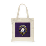 Canvas Tote Bags Royal Scottish Horsburgh Clan Badge Tartan Plaid Tote Bag - Scotstee Shop