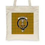 Canvas Tote Bags Royal Scottish Houston Clan Badge Tartan Plaid Tote Bag - Scotstee Shop