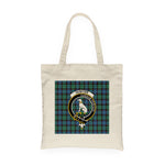 Canvas Tote Bags Royal Scottish Hunter Ancient Clan Badge Tartan Plaid Tote Bag - Scotstee Shop