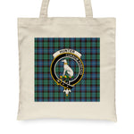 Canvas Tote Bags Royal Scottish Hunter Ancient Clan Badge Tartan Plaid Tote Bag - Scotstee Shop