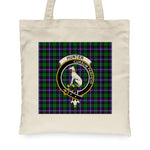 Canvas Tote Bags Royal Scottish Hunter Clan Badge Tartan Plaid Tote Bag - Scotstee Shop