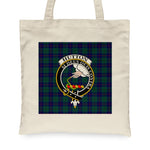 Canvas Tote Bags Royal Scottish Hunter Clan Badge Tartan Plaid Tote Bag - Scotstee Shop