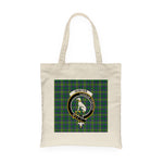 Canvas Tote Bags Royal Scottish Hunter Of Hunterston Clan Badge Tartan Plaid Tote Bag - Scotstee Shop