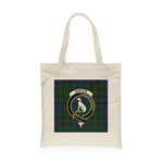 Canvas Tote Bags Royal Scottish Hunter Of Peebleshire Clan Badge Tartan Plaid Tote Bag - Scotstee Shop