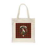 Canvas Tote Bags Royal Scottish Hunter USA Clan Badge Tartan Plaid Tote Bag - Scotstee Shop