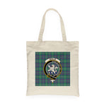 Canvas Tote Bags Royal Scottish Inglis Ancient Clan Badge Tartan Plaid Tote Bag - Scotstee Shop
