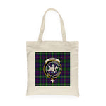 Canvas Tote Bags Royal Scottish Inglis Modern Clan Badge Tartan Plaid Tote Bag - Scotstee Shop