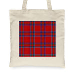 Canvas Tote Bags Royal Scottish Inverness District Clan Badge Tartan Plaid Tote Bag - Scotstee Shop