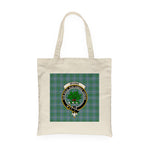 Canvas Tote Bags Royal Scottish Irvine Clan Badge Tartan Plaid Tote Bag - Scotstee Shop