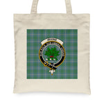Canvas Tote Bags Royal Scottish Irvine Clan Badge Tartan Plaid Tote Bag - Scotstee Shop