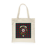 Canvas Tote Bags Royal Scottish Jardine Dress Clan Badge Tartan Plaid Tote Bag - Scotstee Shop