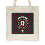 Canvas Tote Bags Royal Scottish Jardine Dress Clan Badge Tartan Plaid Tote Bag - Scotstee Shop