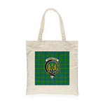 Canvas Tote Bags Royal Scottish Johnstone Clan Badge Tartan Plaid Tote Bag - Scotstee Shop