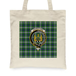 Canvas Tote Bags Royal Scottish Johnstone Dress Clan Badge Tartan Plaid Tote Bag - Scotstee Shop