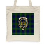 Canvas Tote Bags Royal Scottish Johnstone Modern Clan Badge Tartan Plaid Tote Bag - Scotstee Shop