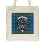 Canvas Tote Bags Royal Scottish Keith Ancient Clan Badge Tartan Plaid Tote Bag - Scotstee Shop