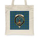 Canvas Tote Bags Royal Scottish Keith Clan Badge Tartan Plaid Tote Bag - Scotstee Shop