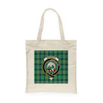 Canvas Tote Bags Royal Scottish Kennedy Ancient Clan Badge Tartan Plaid Tote Bag - Scotstee Shop