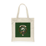 Canvas Tote Bags Royal Scottish Kennedy Clan Badge Tartan Plaid Tote Bag - Scotstee Shop