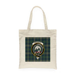 Canvas Tote Bags Royal Scottish Kennedy Modern Clan Badge Tartan Plaid Tote Bag - Scotstee Shop