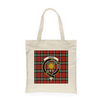 Canvas Tote Bags Royal Scottish Kerr Ancient Clan Badge Tartan Plaid Tote Bag - Scotstee Shop