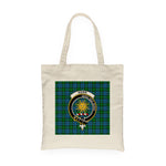 Canvas Tote Bags Royal Scottish Kerr Hunting Clan Badge Tartan Plaid Tote Bag - Scotstee Shop