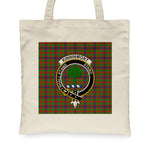 Canvas Tote Bags Royal Scottish Kinninmont Clan Badge Tartan Plaid Tote Bag - Scotstee Shop