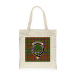 Canvas Tote Bags Royal Scottish Kinninmont Clan Badge Tartan Plaid Tote Bag - Scotstee Shop