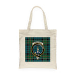 Canvas Tote Bags Royal Scottish Kirkpatrick Clan Badge Tartan Plaid Tote Bag - Scotstee Shop