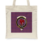 Canvas Tote Bags Royal Scottish Laing Of Archiestown Clan Badge Tartan Plaid Tote Bag - Scotstee Shop
