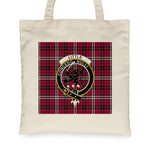 Canvas Tote Bags Royal Scottish Little Clan Badge Tartan Plaid Tote Bag - Scotstee Shop
