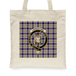Canvas Tote Bags Royal Scottish Livingstone Dress Clan Badge Tartan Plaid Tote Bag - Scotstee Shop
