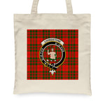 Canvas Tote Bags Royal Scottish Livingstone Modern Clan Badge Tartan Plaid Tote Bag - Scotstee Shop