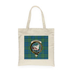 Canvas Tote Bags Royal Scottish Lockhart Clan Badge Tartan Plaid Tote Bag - Scotstee Shop