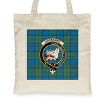 Canvas Tote Bags Royal Scottish Lockhart Clan Badge Tartan Plaid Tote Bag - Scotstee Shop