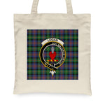 Canvas Tote Bags Royal Scottish Logan Ancient Clan Badge Tartan Plaid Tote Bag - Scotstee Shop