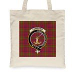 Canvas Tote Bags Royal Scottish Lumsden Clan Badge Tartan Plaid Tote Bag - Scotstee Shop