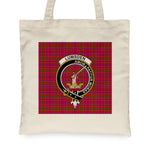 Canvas Tote Bags Royal Scottish Lumsden Of Clova Clan Badge Tartan Plaid Tote Bag - Scotstee Shop