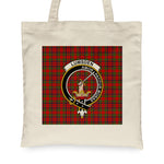 Canvas Tote Bags Royal Scottish Lumsden Of Kintore Clan Badge Tartan Plaid Tote Bag - Scotstee Shop