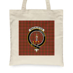 Canvas Tote Bags Royal Scottish MacAlister Clan Badge Tartan Plaid Tote Bag - Scotstee Shop