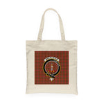 Canvas Tote Bags Royal Scottish MacAlister Clan Badge Tartan Plaid Tote Bag - Scotstee Shop
