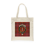 Canvas Tote Bags Royal Scottish MacAlister Modern Clan Badge Tartan Plaid Tote Bag - Scotstee Shop