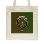 Canvas Tote Bags Royal Scottish MacAlister Of Glenbarr Hunting Clan Badge Tartan Plaid Tote Bag - Scotstee Shop