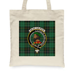 Canvas Tote Bags Royal Scottish MacAlpine Ancient Clan Badge Tartan Plaid Tote Bag - Scotstee Shop