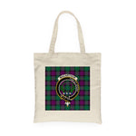 Canvas Tote Bags Royal Scottish MacArthur Milton Clan Badge Tartan Plaid Tote Bag - Scotstee Shop