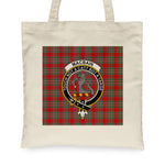 Canvas Tote Bags Royal Scottish MacBain Clan Badge Tartan Plaid Tote Bag - Scotstee Shop