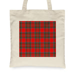 Canvas Tote Bags Royal Scottish MacBean Modern Clan Badge Tartan Plaid Tote Bag - Scotstee Shop